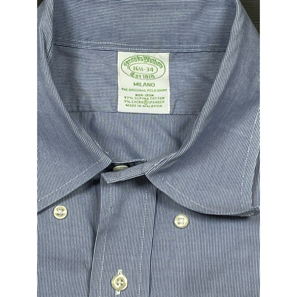 Brooks Brothers Blue Striped Dress Shirt
